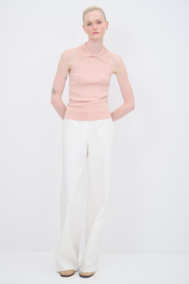 Taş Detaylı Triko Bluz - 4