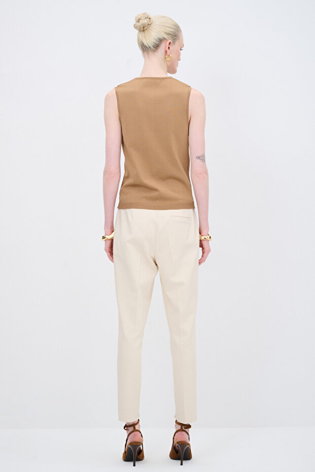 Volanlı Triko Bluz - 5