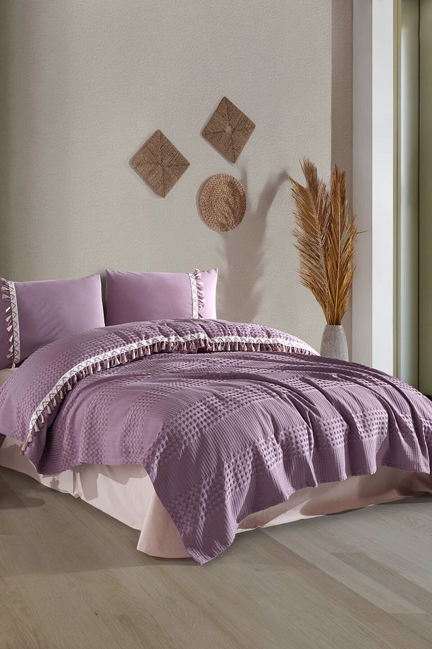 Butik Tek Kişilik Püsküllü Pike Takımı Bohamline - 3