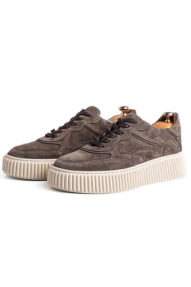 Pgup Model Hakiki Deri El Yapımı Erkek Vizon Süet Sneaker Ayakkabı - 1