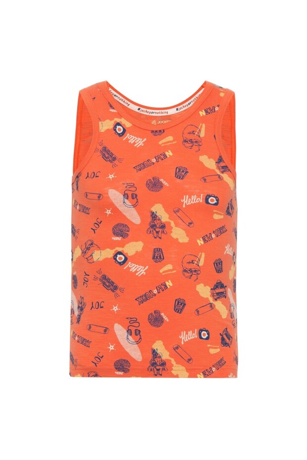 Young Casuals Boys Printed Tanktop CB01-0103-Ember Glow