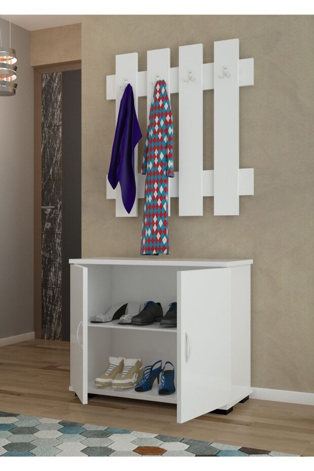 Portmanto Takım Ayakkabılık Vestiyer Askılıklı Ayakkabılık Dolabı - 1