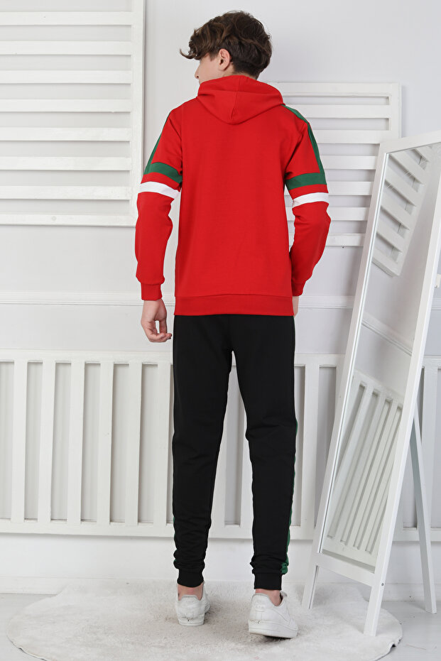 طقم رياضي للأولاد بغطاء للرأس - 3