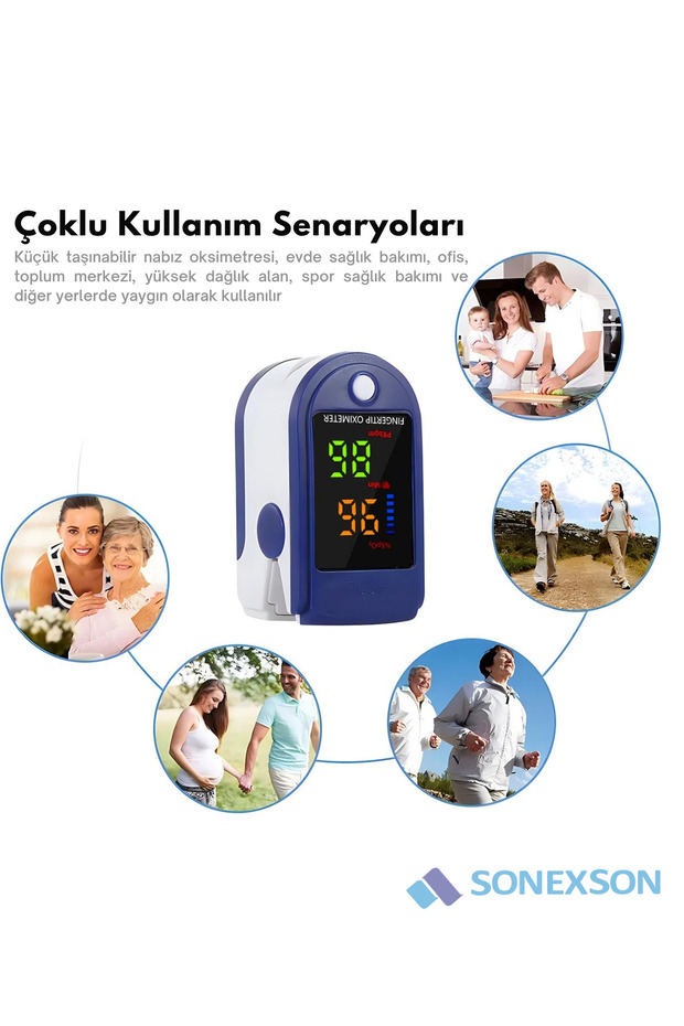 Pulse Oksimetre Parmak Tipi Nabiz Oksijen - 5