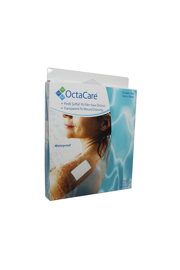 Su Geçirmez Şeffaf Pu Film Yara Örtüsü DÖVME ÖRTÜSÜ Octamed 9CMX10CM (10 LU PAKET) - 3