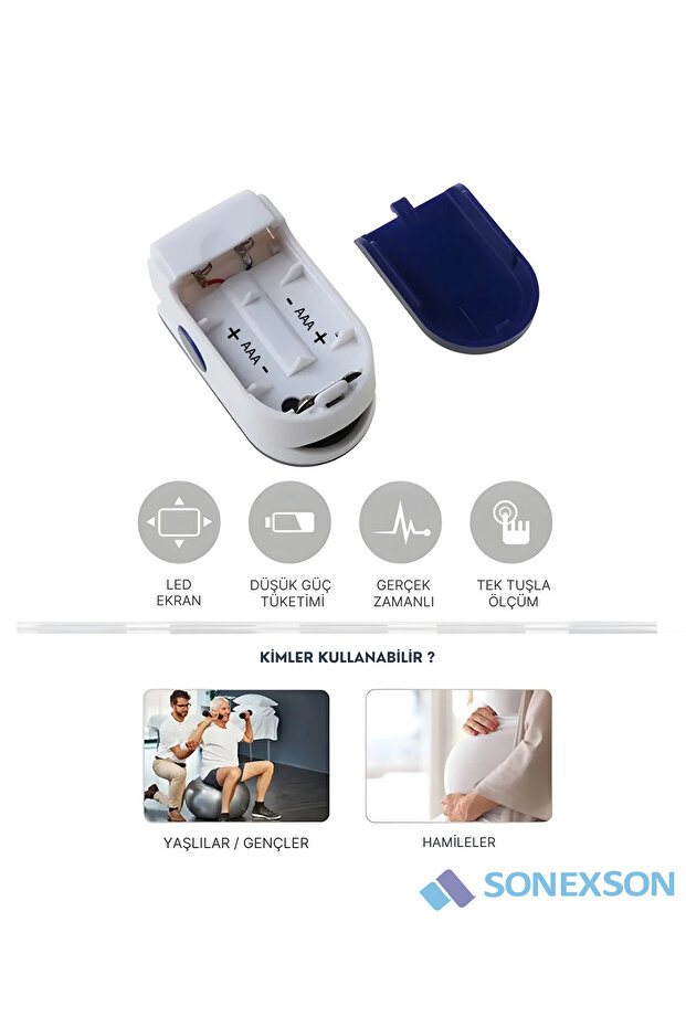 Pulse Oksimetre Parmak Tipi Nabiz Oksijen - 3