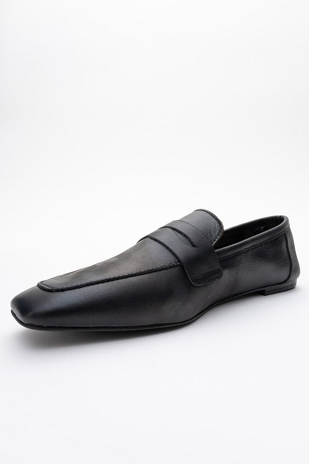 MORNE Siyah Cilt Hakiki Deri Kadın Loafer Ayakkabı - 4