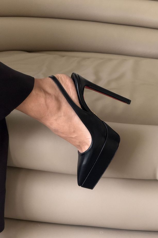 Flex Siyah Mat Platformlu Elegance Platform Topuklu Ayakkabı - 3