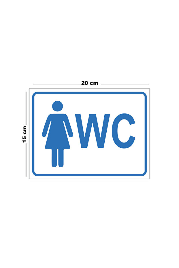 Metal Women's Wc 15cm X 20cm Warning Sign Direction Sign