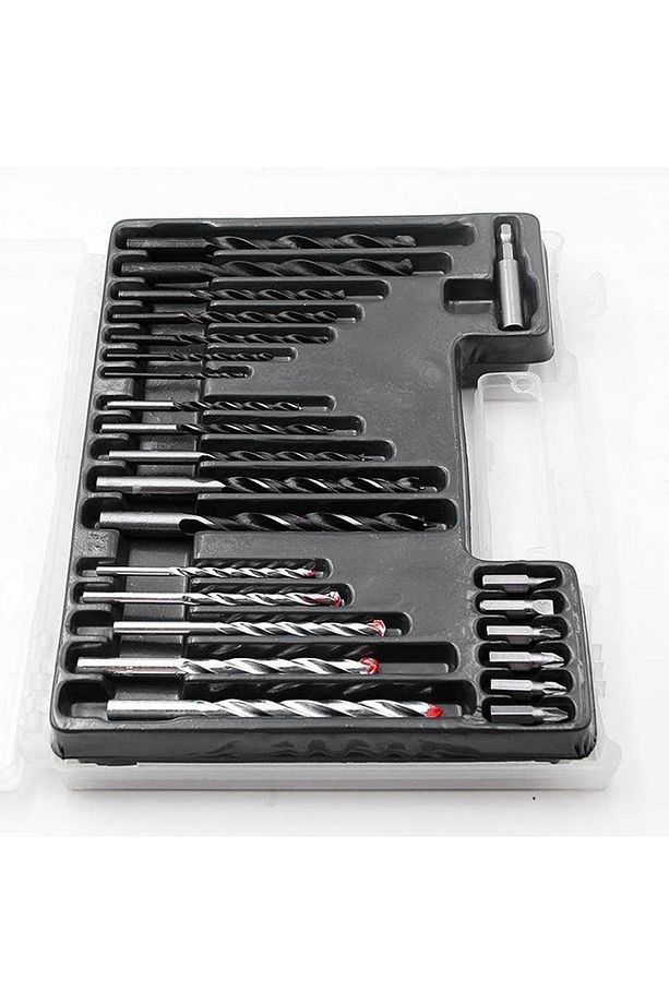 Matkap Ucu Set Duvar Metal Ahşap 17'li Delme 4 Çeşit Dübel 6 Farklı Yıldız Düz Bits Uç Organizer - 6