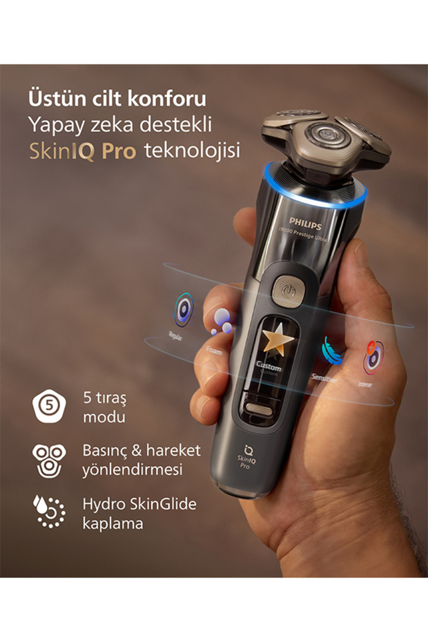 XP9402/31 SkinIQ Pro i9000 Prestige Ultra Islak ve Kuru Elektrikli Tıraş Makinesi - 8