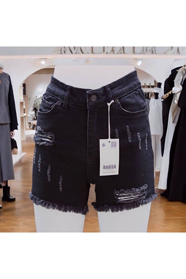 KADIN KOT ŞORT JEANS - 1