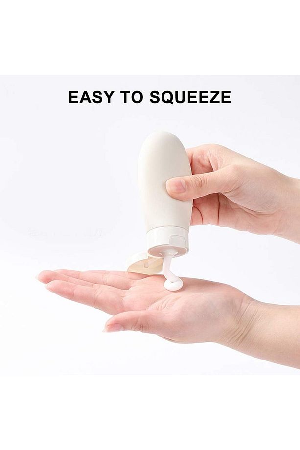 3'lü Doldurulabilir Çantalı Seyahat Tipi Şişe Seti Krem Şampuan Duş Jeli Sprey Losyon 30 ml - 5