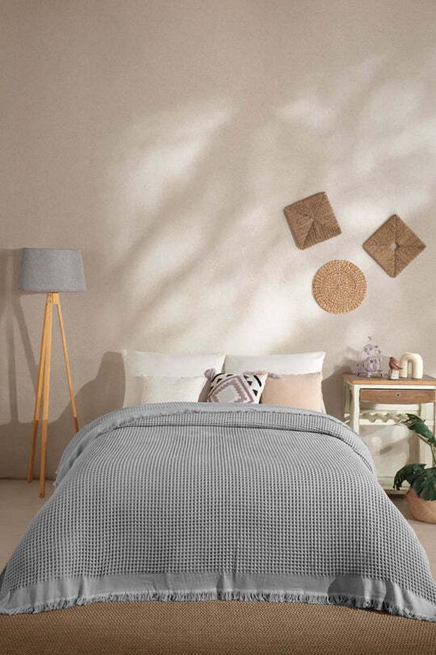 Ruffle Pike Tek Kişilik (160X220 CM) Gri - 1