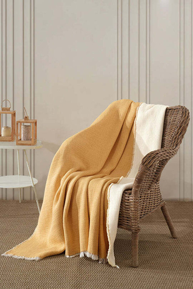 Rubby Müslin Pike Tek Kişilik (160X220 CM) Sarı - 3