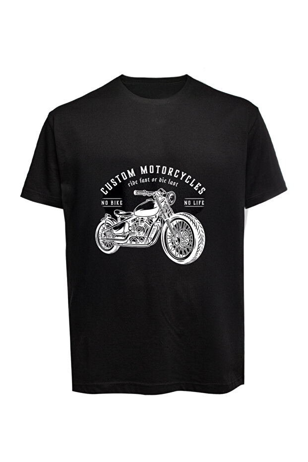Unisex Motor Printed T-Shirt Cotton Combed Cotton Single Jersey Basic