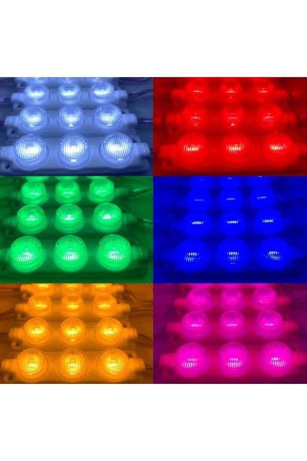 Modül 3 Led 3W Kablolu Parmak Led 5 adet Yeşil Renk - 3