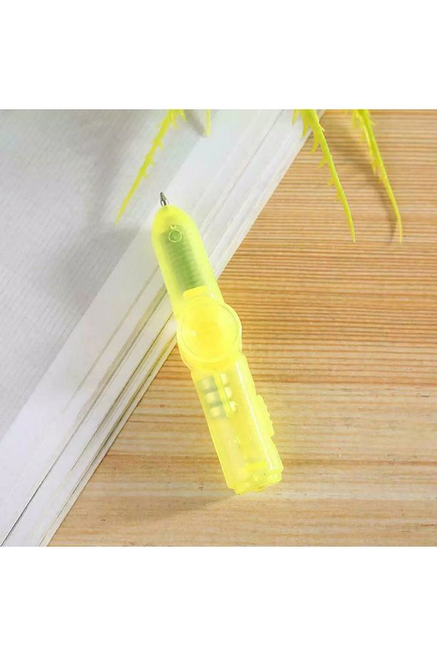 LED Işıklı Stres Giderici Fidget Spinner Kalem - 3'ü 1 Arada Tükenmez Kalem, Dönen Oyuncak - 4