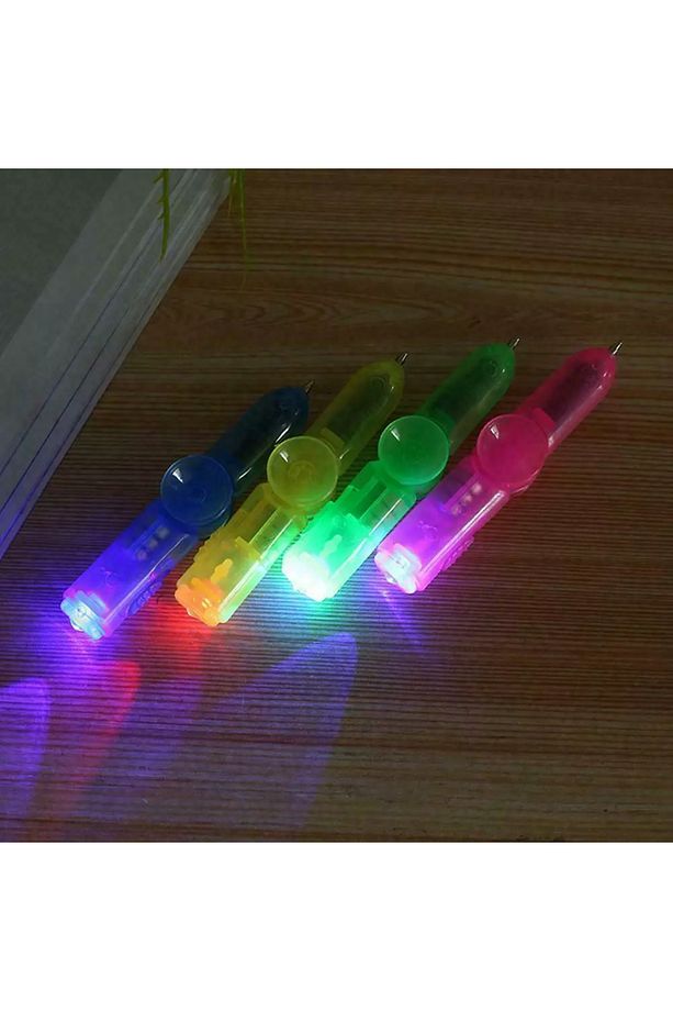 LED Işıklı Stres Giderici Fidget Spinner Kalem - 3'ü 1 Arada Tükenmez Kalem, Dönen Oyuncak - 9