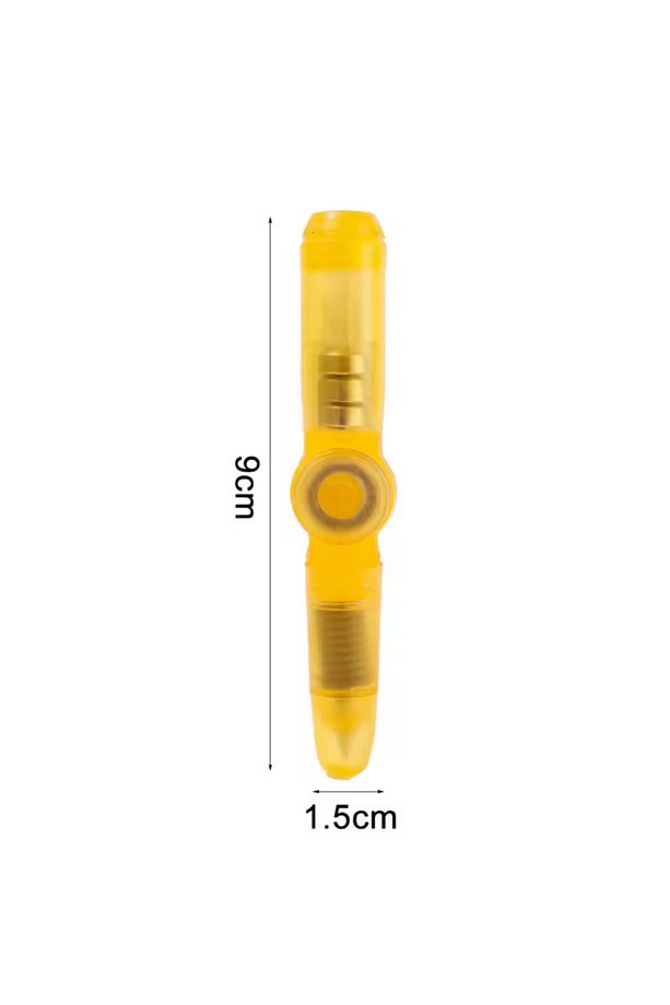 LED Işıklı Stres Giderici Fidget Spinner Kalem - 3'ü 1 Arada Tükenmez Kalem, Dönen Oyuncak - 3