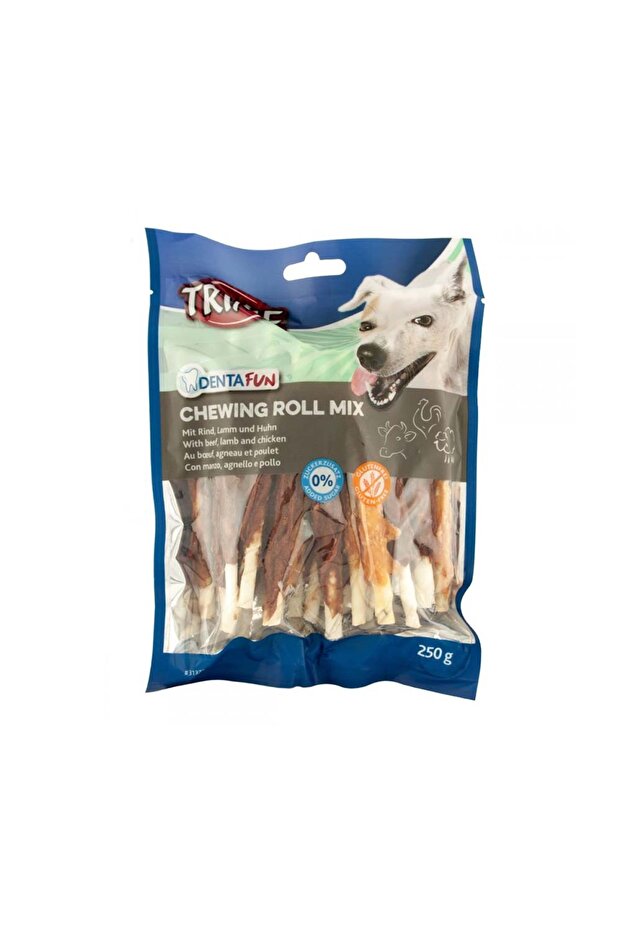 Denta Fun Mixed Chewing Rolls Dog Treats - 250g