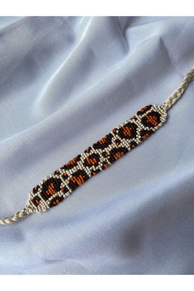 Leopard Pattern Bracelet Handcrafted Knitted Bracelet - 2