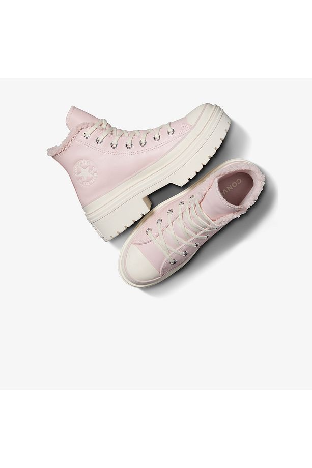 Chuck Taylor All Star Lugged Heel Unisex Pembe Deri Platform Bot - 6