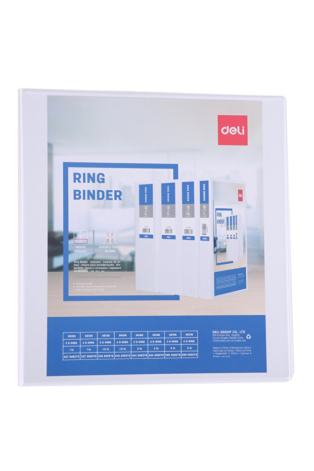 مجلد حلقي أبيض E5619N - 1