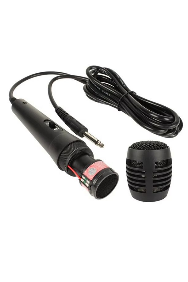 6,35MM JACK GİRİŞLİ DİNAMİK MİKROFON 3 METRE KABLOLU KARAOKE MİKROFON - 2