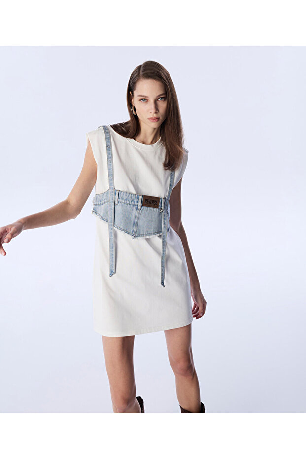 DENIM MIX ELBİSE - 6