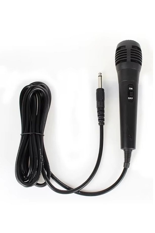 6,35MM JACK GİRİŞLİ DİNAMİK MİKROFON 3 METRE KABLOLU KARAOKE MİKROFON - 1