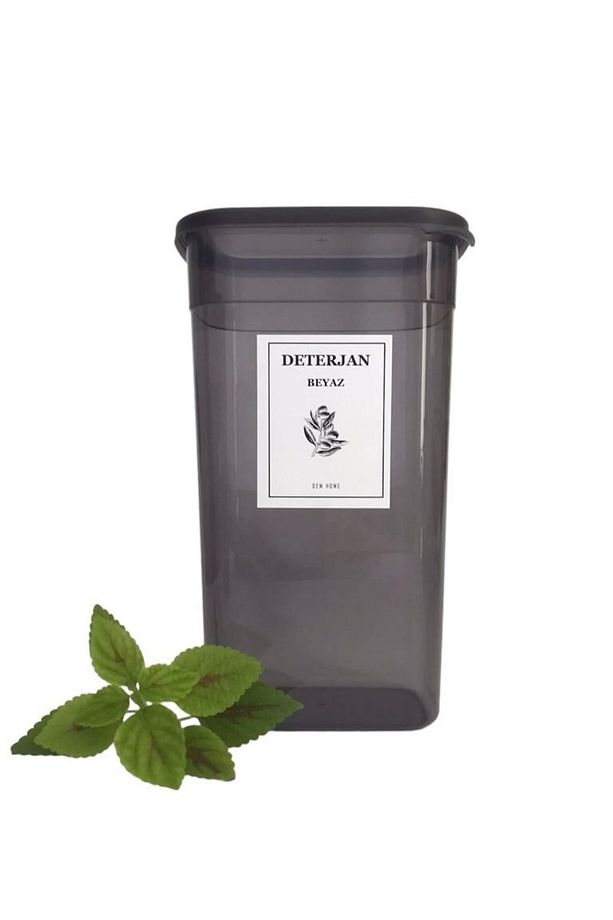 2'li Antrasit Deterjan Kutusu Saklama Kabı 3200 Ml Renkli Ve Beyaz Deterjan Kutusu - 4