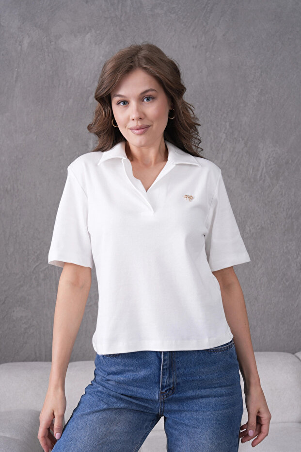 Aksesuar Detaylı Basic T-Shirt - 3