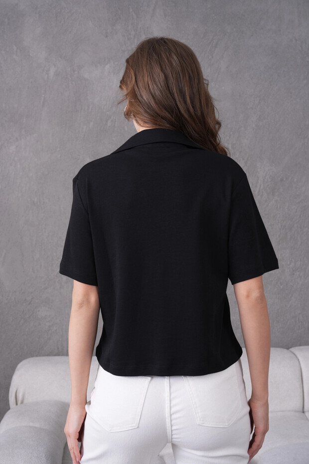 Aksesuar Detaylı Basic T-Shirt - 7