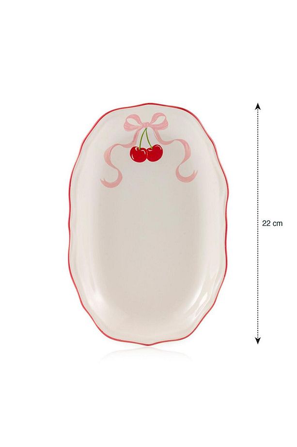 LCW HOME Baskılı Seramik Kayık Tabak 22 cm - 4