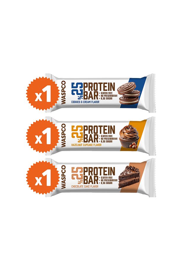 Bitter Çikolata Kaplı Protein Bar Tanışma Paketi 36g X 3 Adet (3 ÇEŞİT) - 1
