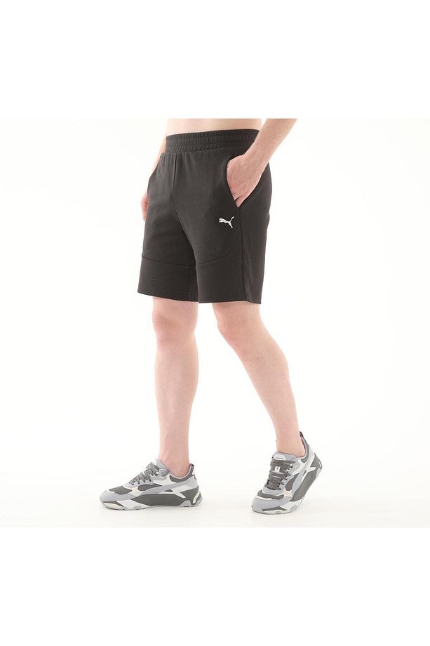 Knitted Shorts, Regular, Above Knee Length, Medium, Plain, Side Pocket - 3