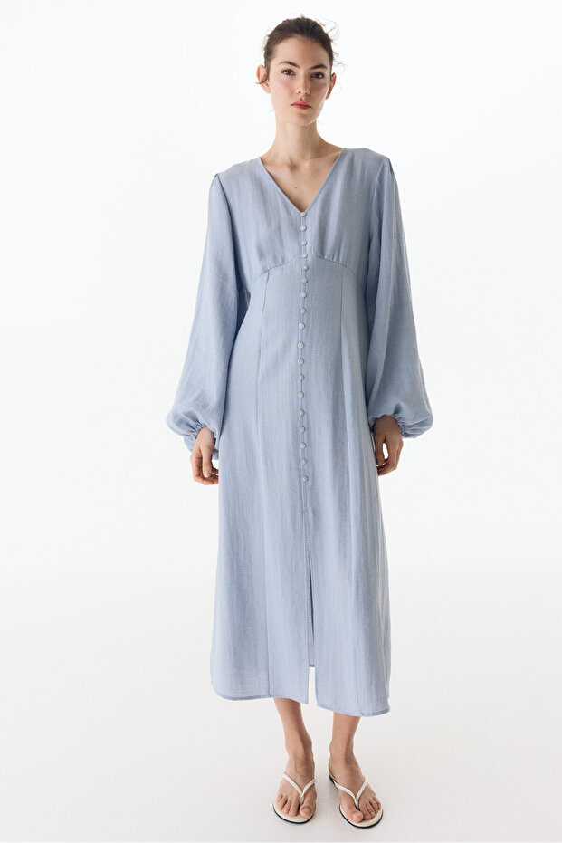 MAMA Önü Düğmeli Elbise - 1