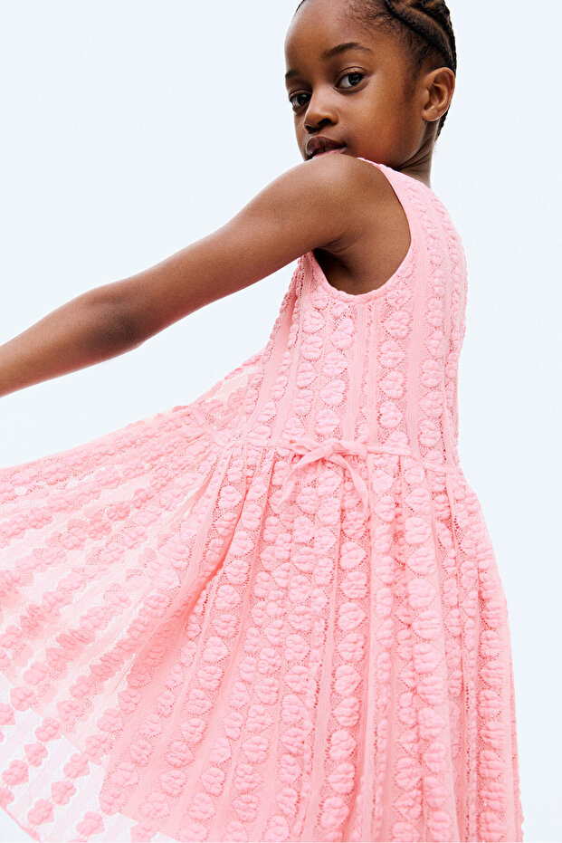 Dantel Görünümlü Elbise - 1