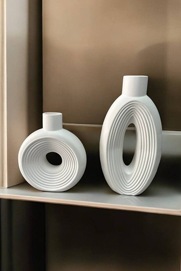 2 Large Decorative Vases - 4