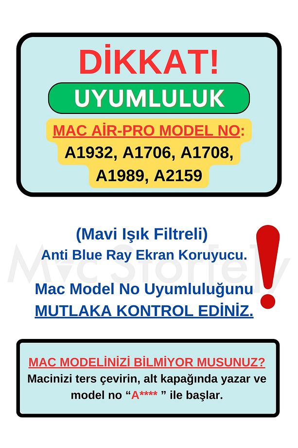 Macbook Kılıf Air Pro Ekran Koruyucu Mavi Işık A1932 A1706 A1708 A1989 A2159 Ile Uyumlu Anti Blueray - 2
