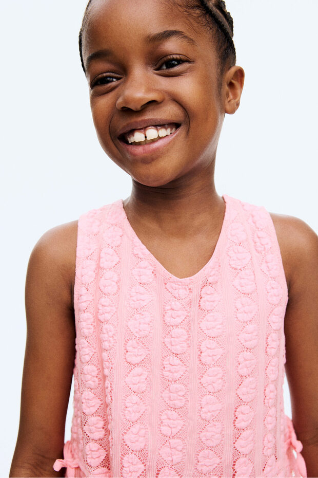 Dantel Görünümlü Elbise - 2