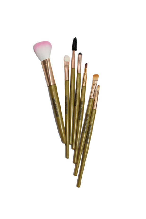 Makeup brushes, Brush, 7 brushes, Green - 1