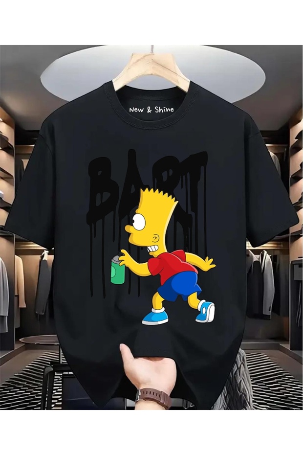 Bart Simpson Printed Large Size Oversize T-Shirt
