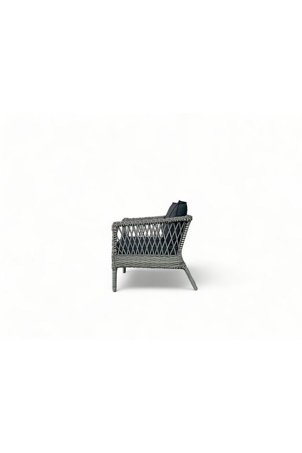 Monalin Mobilya Lft 5'li Oturma Takımı (GRİ) Rattan Bahçe Mobilyası - 3