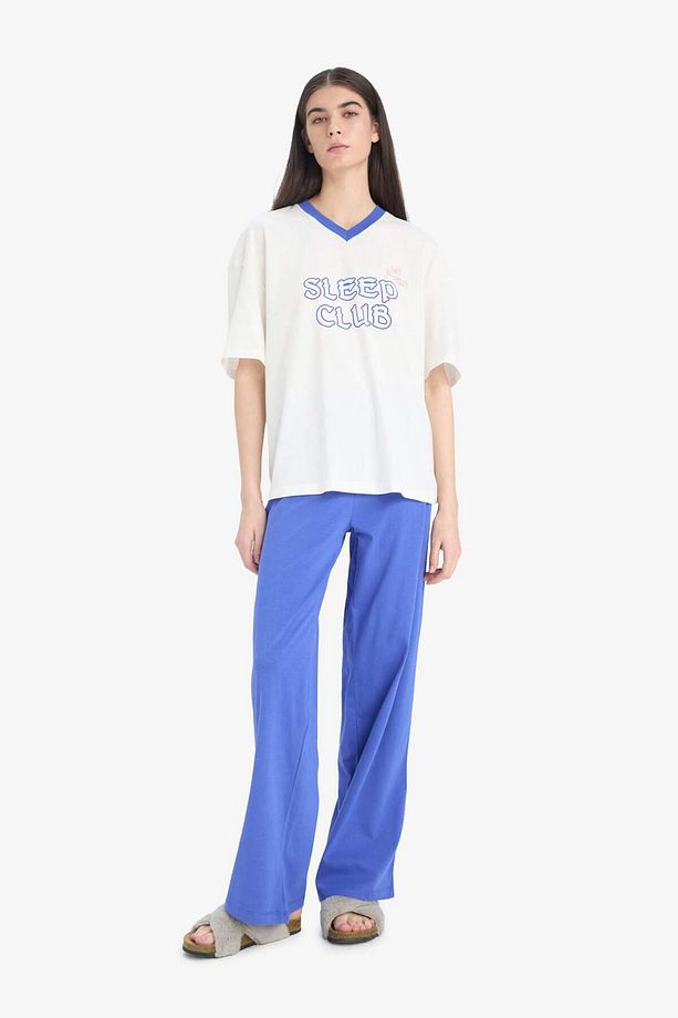 Pijama Takımı Kısa Kollu Üst Esnek Belli Uzun Alt-fall In Love E0260ax25sp - 2