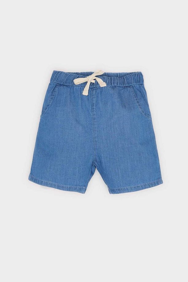 Erkek Bebek Beli Lastikli Jean Şort E6837A525SM - 1