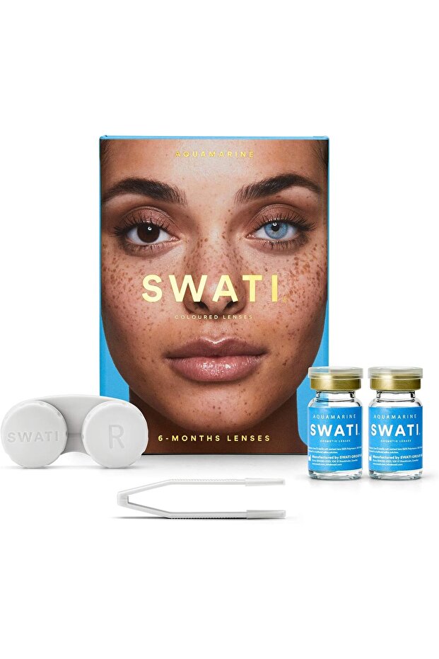 Swati 6 Months Coloured Lenses (Aquamarine)