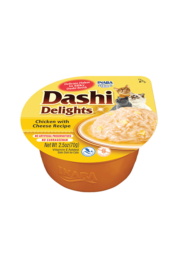 Cup Dashi Delights Chicken With Cheese Cat Treats - 70 G Pack Of 6