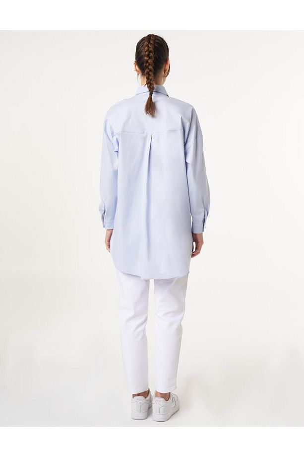 Pul Payet İşlemeli Poplin Tunik Limoni - 5